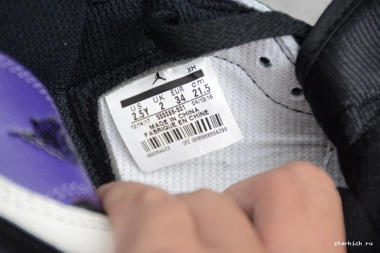 Retro Kid Jordan 'Court  1 OG Air Kids 555088-501 Purple' High 555088-501 0418